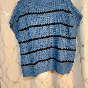 Blue and Black Women's Sweater